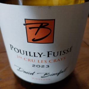 Domaine David Bienfait Pouilly Fuissé  1er cru Les Crays 2023