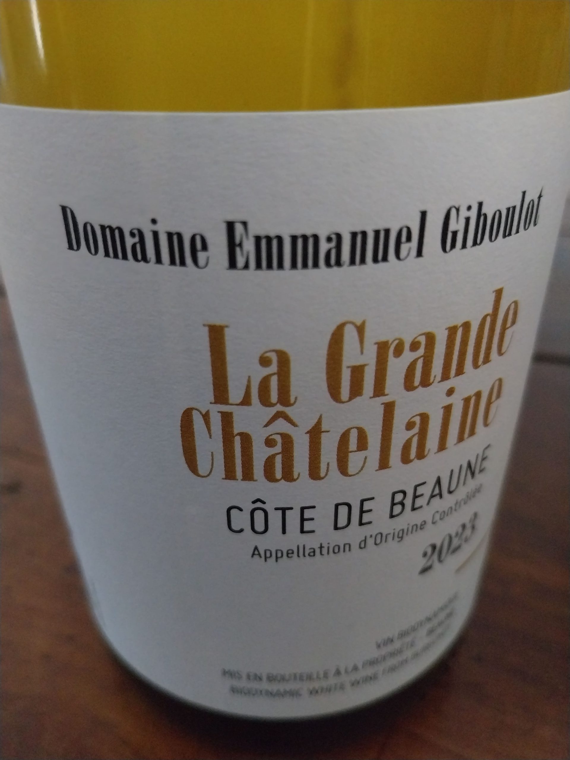 Domaine Giboulot Côte de Beaune La grande châtelaine