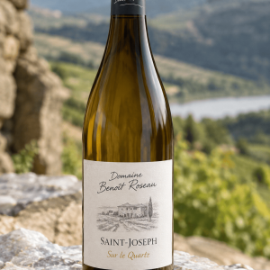 Domaine Benoit roseau Saint Joseph blanc sur le Quartz